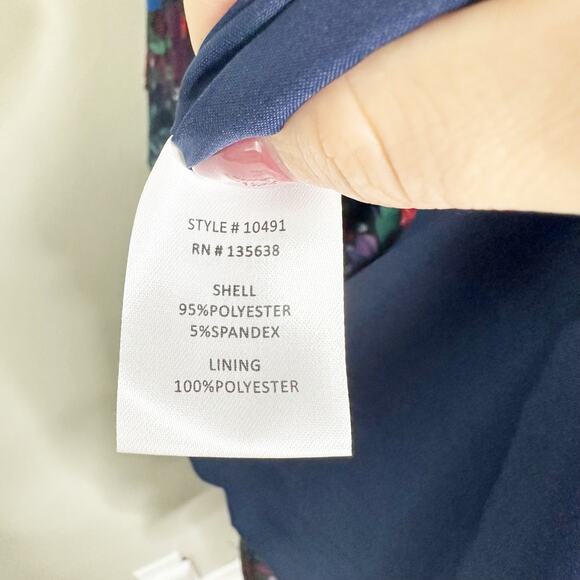 Hutch Hollis Wrap Maxi Dress Surplice Neck Sleeveless Floral Navy Multi Size S - Picture 9 of 10